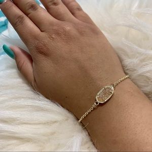 Elaina Gold Bracelet In Sand Drusy ❤️